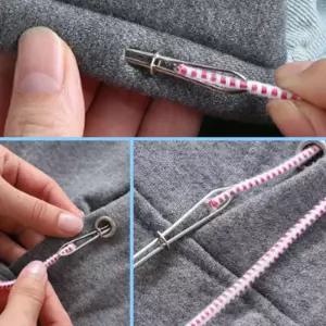 빠진 허리끈 고무줄 집어넣는 도구 용품 쪽집게형  바지 끼우개 후드티셔츠 추리닝 밴딩 줄꿰기 셀프 바늘