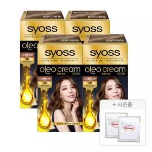 사이오스 올레오크림 새치커버 염모제 2N 스파클링브라운, 4개 + 증정( 염색키트, 2개 )