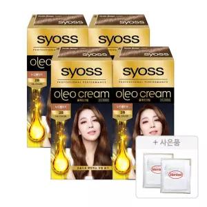 사이오스 올레오크림 새치커버 염모제 2B 누드베이지, 4개 + 증정( 염색키트, 2개 )