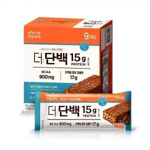 빙그레 더단백 프로틴바 9개입 크런치바 초코