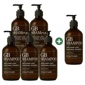 GB샴푸5+1 SET - 특허 받은 발효 탈모 샴푸   지루성 여드름 비듬 두피케어 매스틱 함유 지비화장품