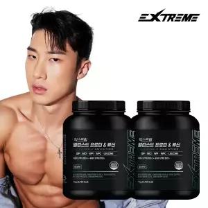 익스트림 밸런스드 프로틴 류신 단백질 보충제 초코맛 1kg 2통 (50일분)