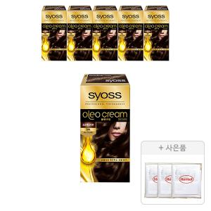 사이오스 올레오크림 5N 코코아브라운, 6개 + 증정(염색키트, 3개)