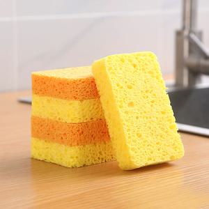 오늘새로 무흠집 천연 펄프 주방 스펀지 수세미, 오렌지 3개 5개 10개