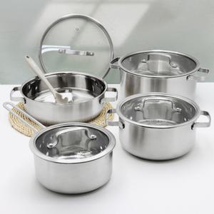 퀸센스 센스 인덕션 냄비모음 스텐 가벼운 라면 이유식 전골 편수 양수 세트 (18 20 24)