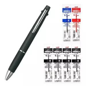 미쯔비시 제트스트림 고급 3색 볼펜+리필 6개 세트 0.7mm SXE3-800-07