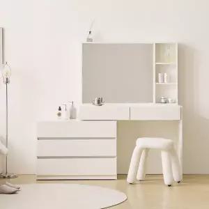 보루네오 마르체 하임 와이드 1000 확장형 콘솔 화장대 3단 (거울포함) BGW335C