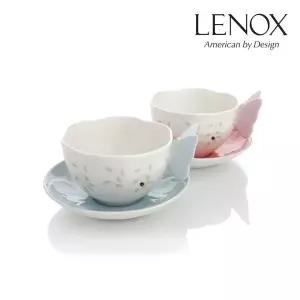 [NS홈쇼핑]버터플라이메도우 나비핸들 커피잔 2인조 세트(블루+핑크)[34903873]