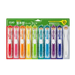 	크리오 펌프팝 주니어 3단계 초극세모 어린이 칫솔 10입, 1개