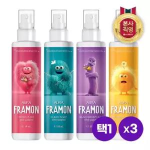 아우라 프라몬 섬유탈취제 140ml x 3개 [4종 택1]