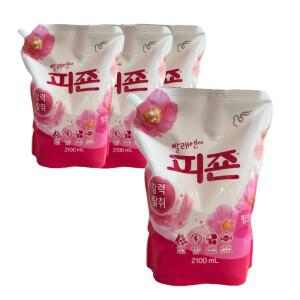 피죤 섬유유연제 핑크로즈 리필 2.1L x 4개