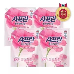 샤프란 섬유유연제 리필 2.1L 핑크센세이션 x 4개