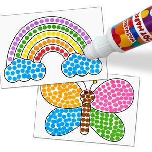 8색 그림 도트물감 마커 물감펜 수성 데코마카