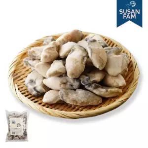 수산팜 통영 냉동굴 (순중량 1kg) 손질 세척 생굴 국산 수출용