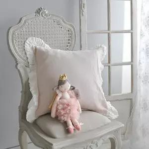 [꼬떼따블][꼬떼따블] 318 플레인 핑크 린넨 쿠션커버(솜미포함) (8975810)