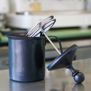 테프론 수동 우유거품기 스텐 이중망 밀크포머 2size