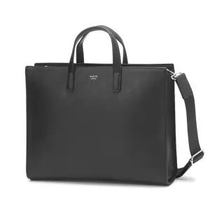 [헤지스](대구신세계)[백화점BEST][14인치 노트북 수납가능]블랙 단색 가죽 서류가방 HJBA5F855BK