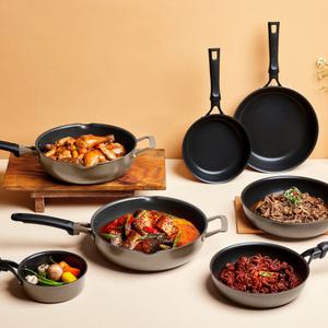 써모스 듀라코어 논스틱 인덕션 멀티웍팬 28CM KFJ-028WK 볶음팬 깊은팬