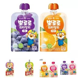뽀로로 워터젤리 120ml 포도 오렌지 각 10개 총 20입/유기농주스/뽀로로홍삼/과일음료/어린이음료수