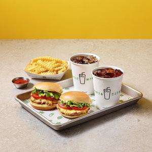 쉐이크쉑 쉑버거 2개+프라이+소다(S) 2잔