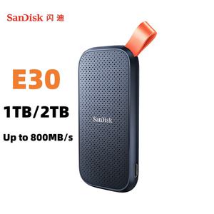 외장하드2tb SanDisk 1TB 2TB 휴대용 SSD E30 - 최대 800MB/s USB-C USB 3.2 Gen 2 업데이트된 펌웨어 외장