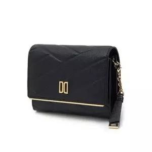 [NS홈쇼핑]DCWA5F414 닥스 블랙 칼라일 패턴 골드 DD 3단 반지갑[35229575]