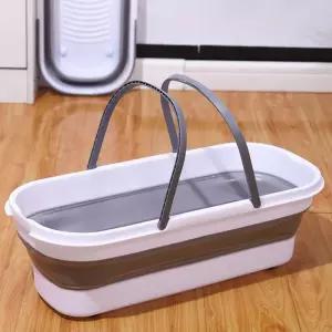 폴딩 직사각 다라이 플라스틱 접이식 대야 사각 바케스 양동이 버킷 들통