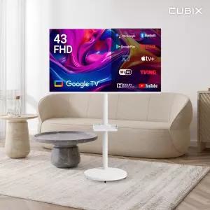 무빙큐빅스 화이트에디션 43인치 FHD 삼탠바이미 퍼스트 셋트 이동식 스마트TV 삼텐바이미 중소바이미