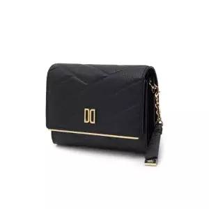 [닥스]블랙 칼라일 패턴 골드 DD 3단 반지갑 DCWA5F414_s