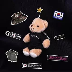 밀리베어 키링 육군 701 검정 - 군부대 군대 행사 기념품 판촉물 제작 홍보물 곰인형