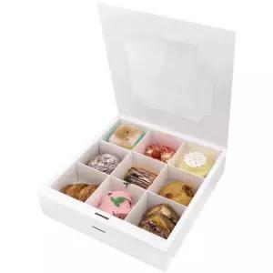 창박스 25개 9구 디저트 쿠키 칸막이 포장 30개 다용도 포장상자