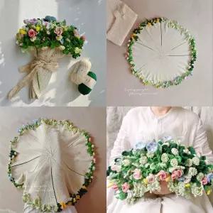 꽃다발 담요 diy 블랭킷 장미 뜨게질 재료 선물