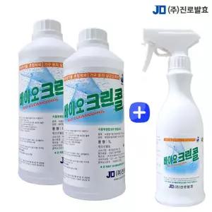 진로발효 바이오크린콜 2450ml 1L 2개+450ml 1개 뿌리는 살균 소독제 에탄올 75%