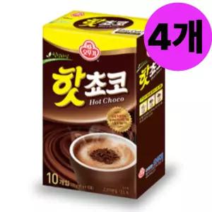 오뚜기 핫쵸코 일회용 코코아 차 분말 스틱 10개입 X4