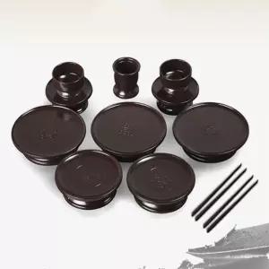 휴대용 명절 제기세트 14P 성묘 목기 제사 제수용품