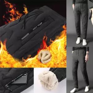 남성 융기모 바지 겨울 방한 외출 패션 트레이닝 팬츠