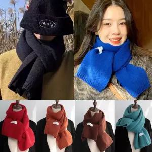 겨울 남성 여성 머플러 모던 무드 울혼방 니트 긴 목도리 학생 정장 출퇴근