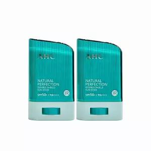 AHC 내추럴 퍼펙션 더블 쉴드 선스틱 22g (SPF 50+) 초록색 2개