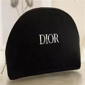 디올 뷰티 블랙 벨벳 실버 로고 클러치 / 디올 쇼핑백