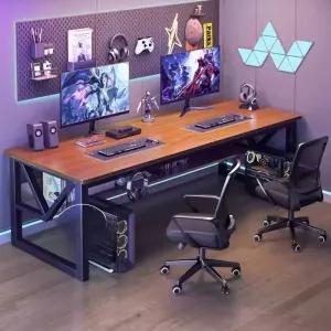 2인용컴퓨터책상 게이밍책상 일자형 조립식 와이드 학생 게임