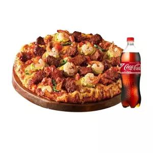 도미노피자 LA 치즈폴레 갈비 스테이크 (M) + 콜라 1.25L