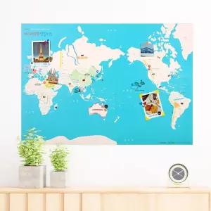 세계 색칠여행지도 - 백지도 커플여행 컬러링맵 tjd+9766PK