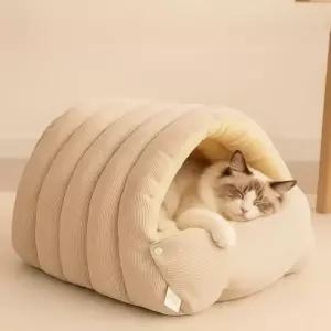 고양이 강아지 겸용 숨숨집 하우스 플리스 안감 실내 쇼파형 펫 침대