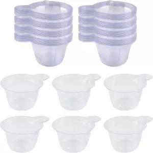 40ml 일회용 플라스틱 수지 혼합 컵 - 100개의 PCS 투명 에폭시 측정 및 디스펜싱 페인트 얼룩 보석 제작