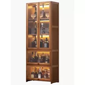 원목 유리 캐비닛 선반 장식장 주류 디스플레이 조립