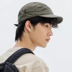 숏 챙 야구 모자 복고풍 작업복 정점 빠른 건조 일본식 남성 양산 스트리트 스타일