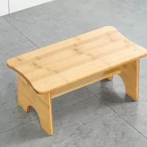 K76 대나무 원목 프리미엄 책상 지압 발받침대 평면