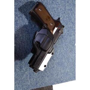 베레타 92 92FS 92X용 홀스터 인덱스 핑거 방식 각도 조절 가능 자동 락 기능 오른손용