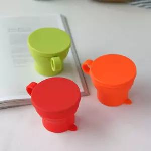 실리콘 휴대용 접이식 컵 1P 캠핑 여행 등산 폴딩컵 휴대용컵