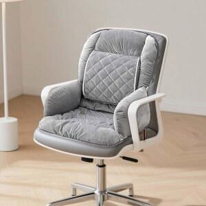 사무용 의자용 USB 겨울 온열 시트 쿠션, 부드러운 허리 지지대가 있는 패드, 3가지 열 레벨 및 홈 오피스 휠체어용 시간 설정이 가능한 대형 난방 구역 커버(Grey_D)